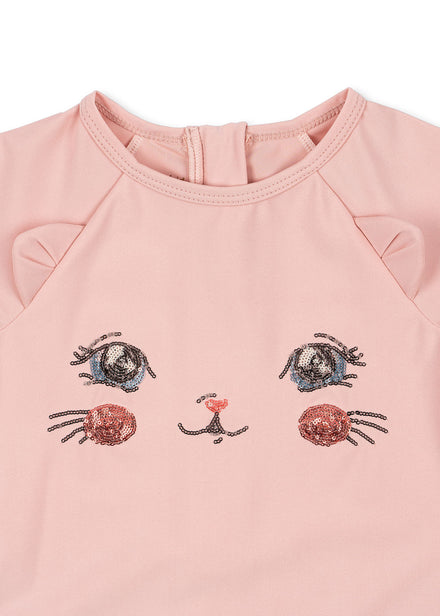 * Konges Sløjd Zwem Onesie | Kitty Powder Pink