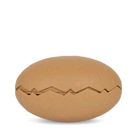* Konges Sløjd Silicone Badspeeltjes Dino Egg | Almond Mix