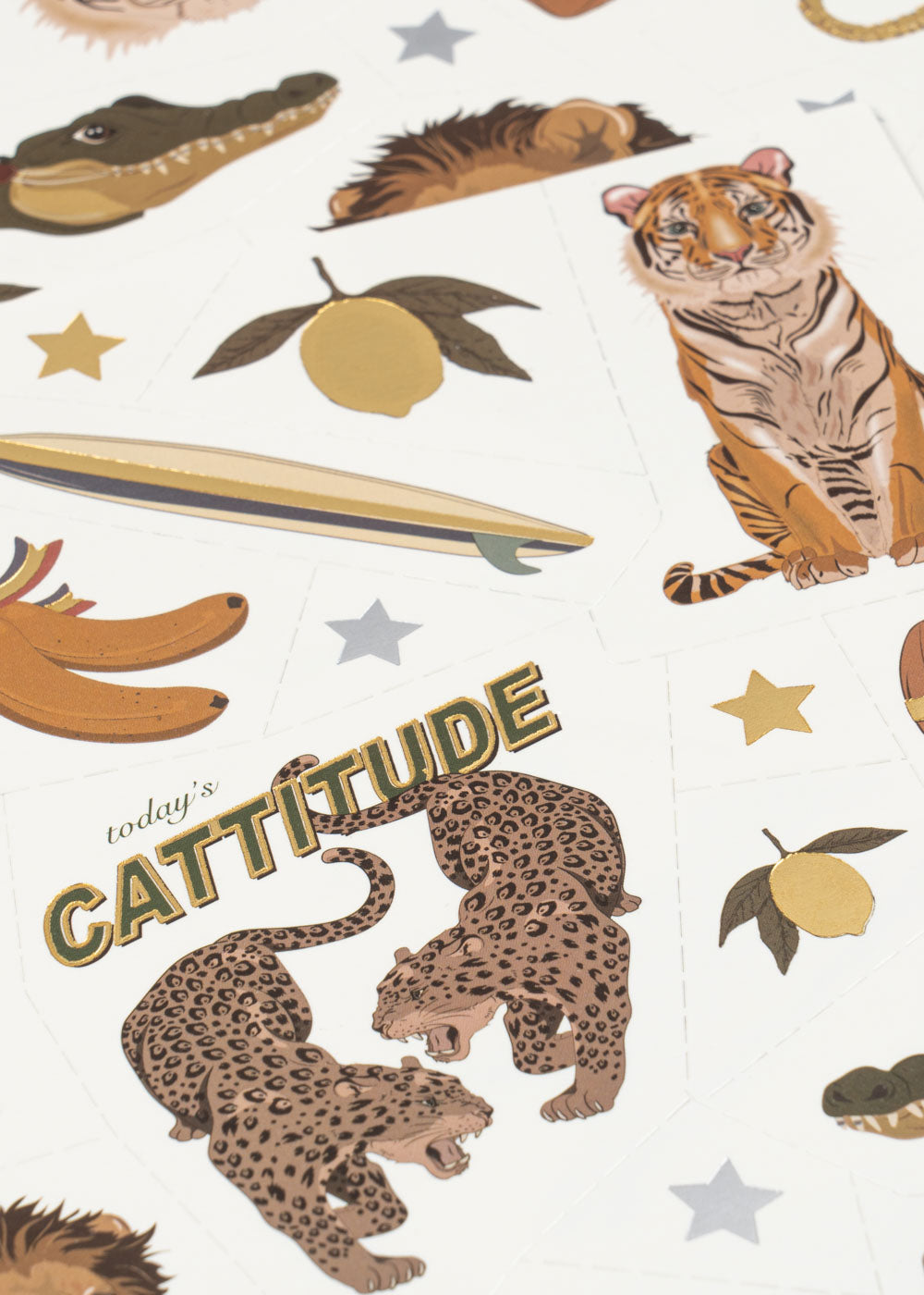 Konges Sløjd Tattoos met Cattitude print, meer dan 30 tijdelijke tattoos, te koop bij De Gele Flamingo