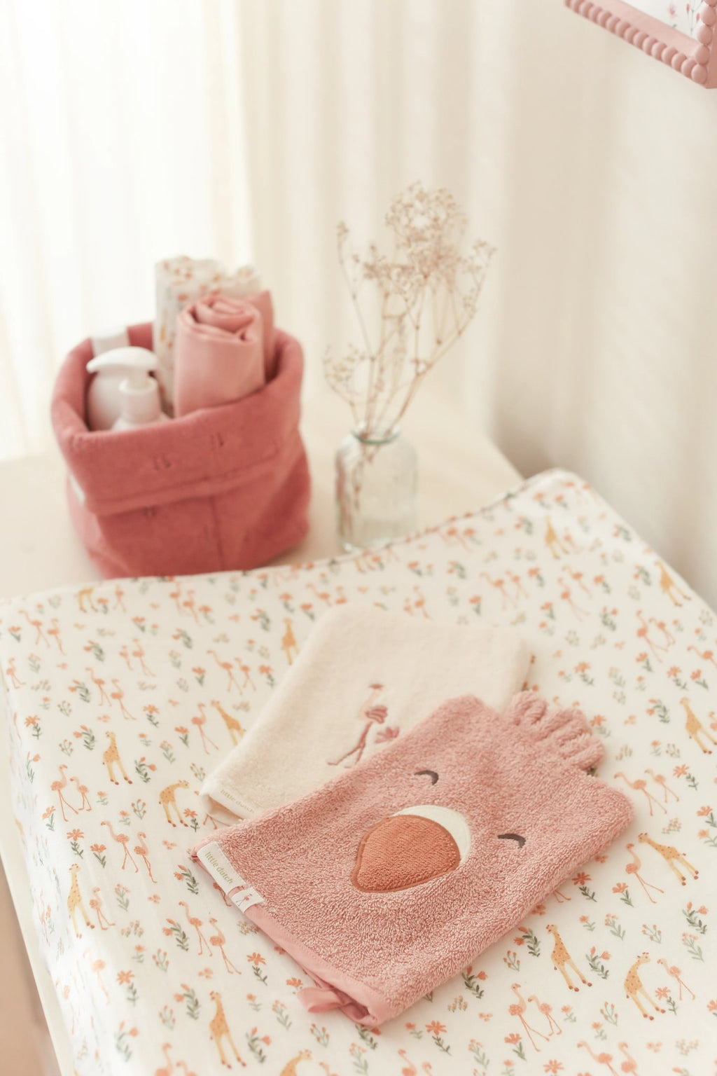 Little Dutch Washandjes Set Flamingo 2-pack Blooming Safari | Roze