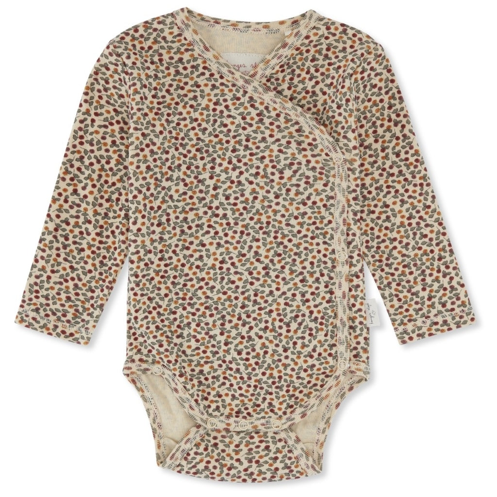 * Konges Sløjd newborn overslag romper Rosarie Red