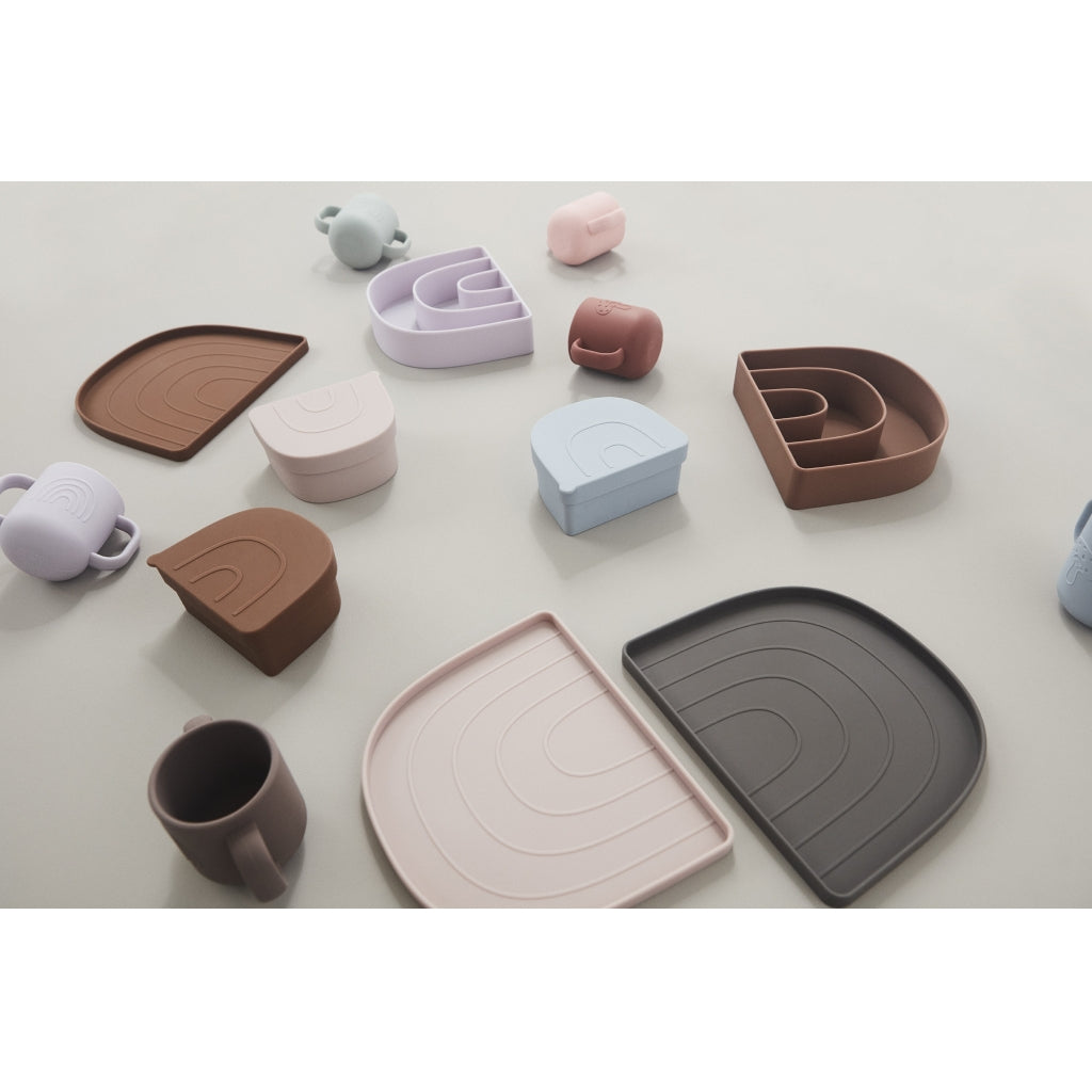 * OYOY Living Siliconen Bord en Bowl | Caramel/Lavender