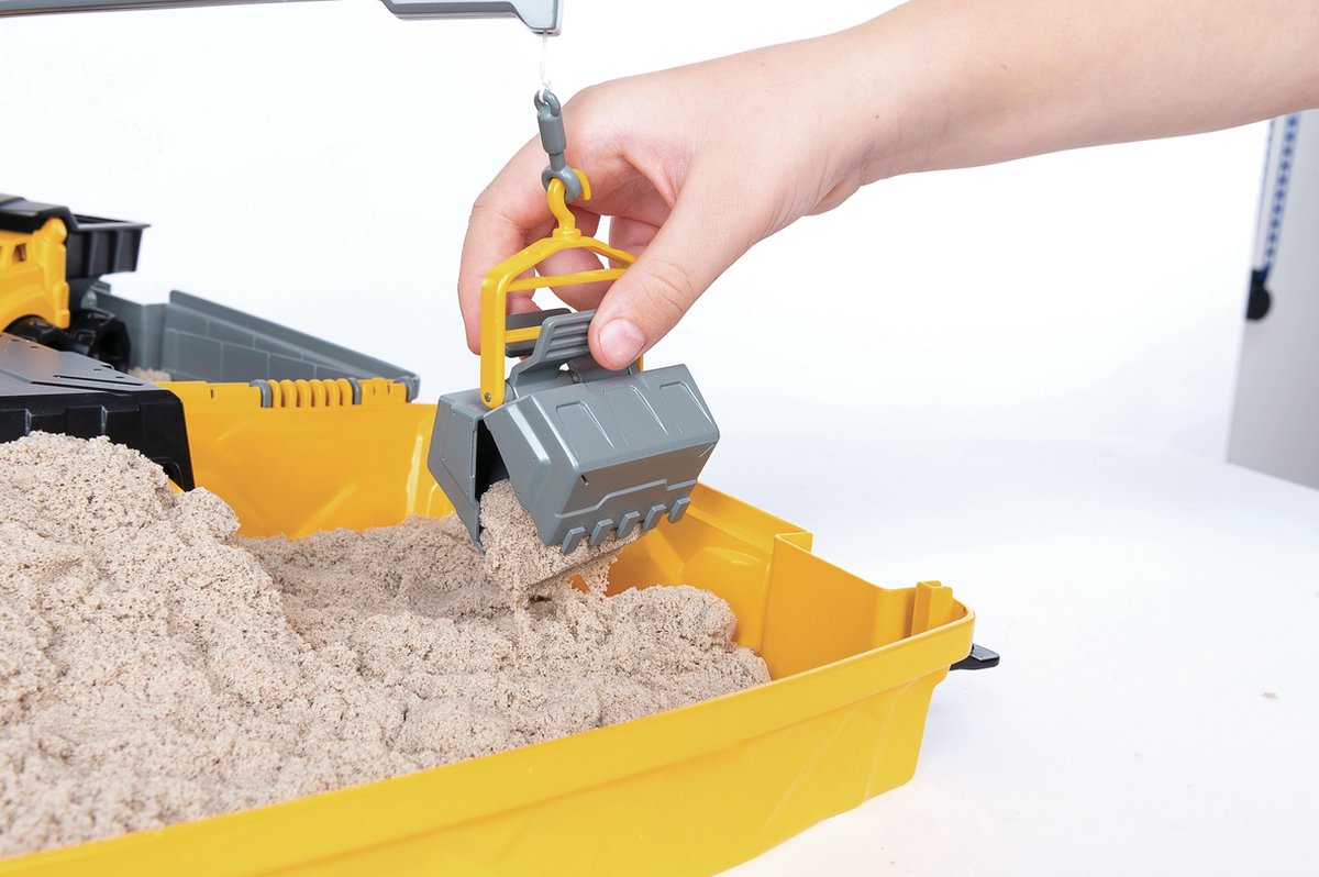 Kinetic Sand Construction opvouwbare zandbak met 907 g kinetisch speelzand bij De Gele Flamingo