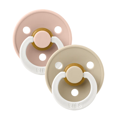 Bibs Fopspeen 0+M Maat 1 Rond | Glow In The Dark Blush / Vanilla