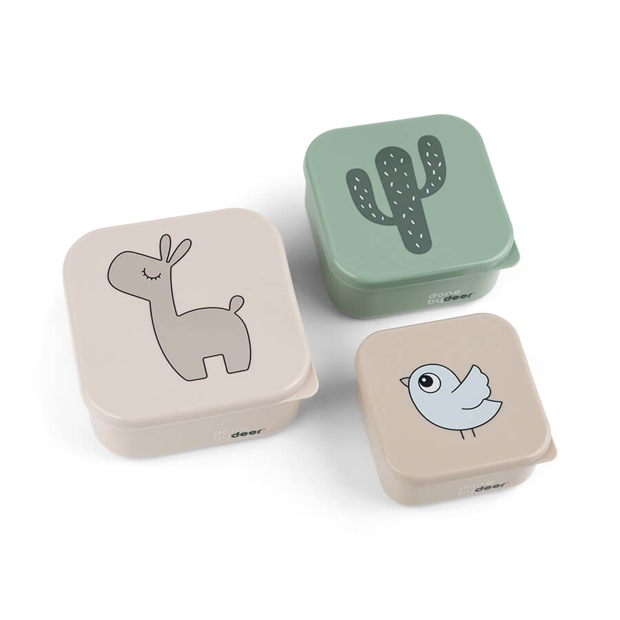 Done By Deer set van 3 snackdoosjes Lalee Sand