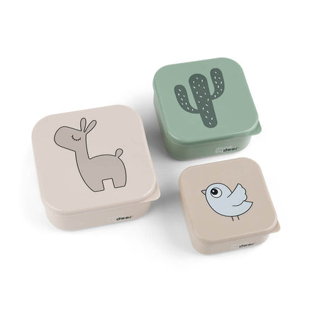 Done By Deer set van 3 snackdoosjes Lalee Sand