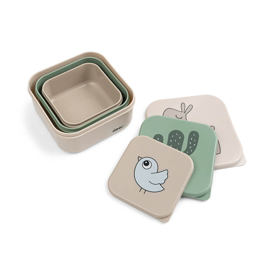 Done By Deer set van 3 snackdoosjes Lalee Sand