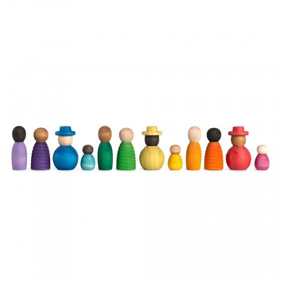 Grapat Together - 12 houten Nins familie complete set