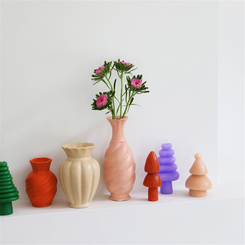* &Klevering Vaasje 22x9,5cm | Tudor Pink