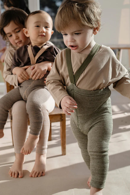 * Silly Silas Broekkousen Footless Zonder Voetjes | Creamy Olive