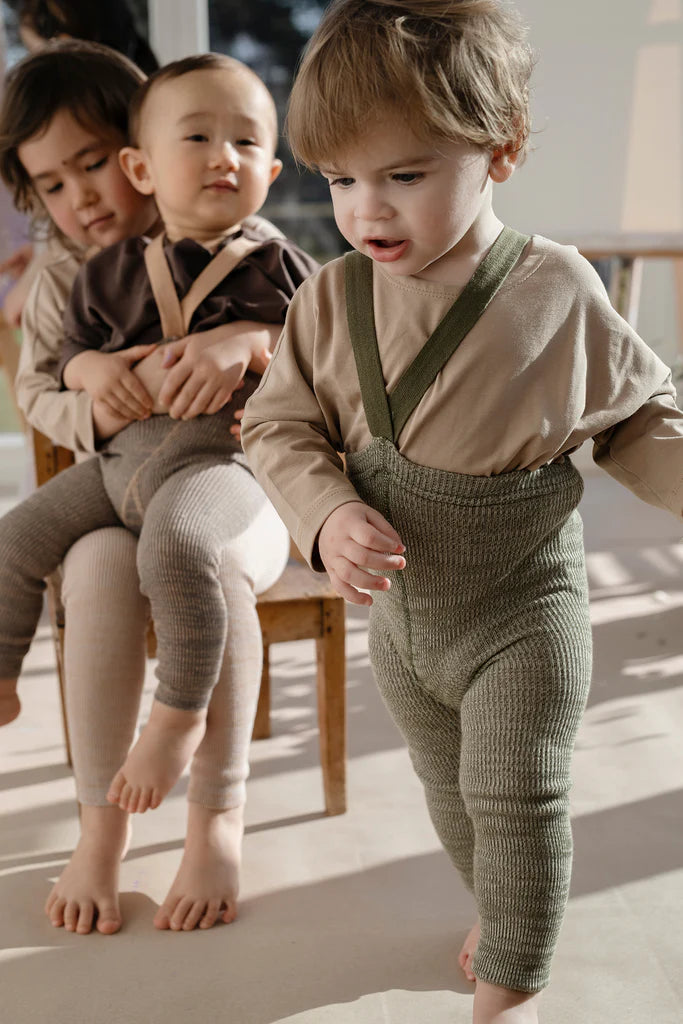 * Silly Silas Broekkousen Footless Zonder Voetjes | Creamy Olive