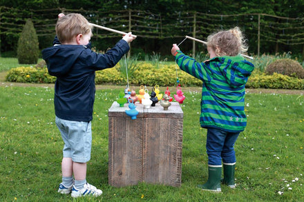 Scratch Set van 6 kermiseendjes met 2 hengels