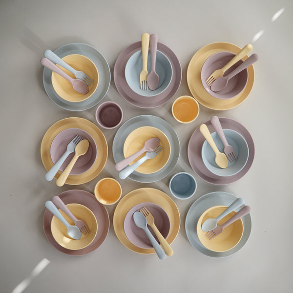 Mushie Set 2 Bowls Rond | Powder Blue