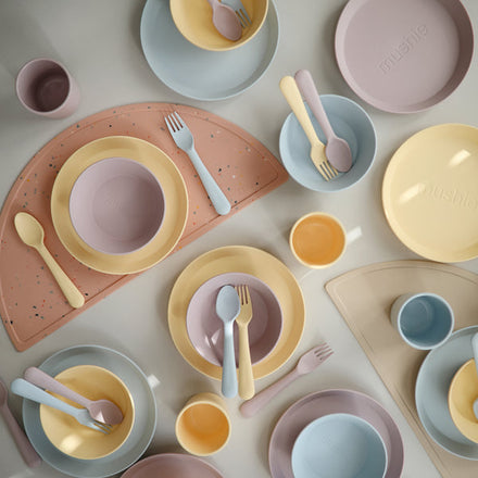 Mushie Set 2 Bowls Rond | Pale Daffodil