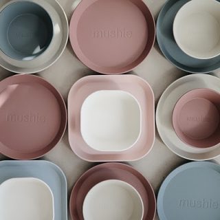 Mushie Set 2 Bowls Rond | Vanilla