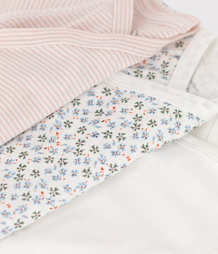 * Petit Bateau Set 3 Rompers Met Lange Mouwen | Flowers