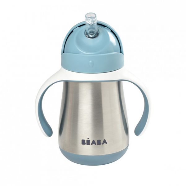 Béaba RVS Drinkbeker met rietje 250ml | Windy Blue