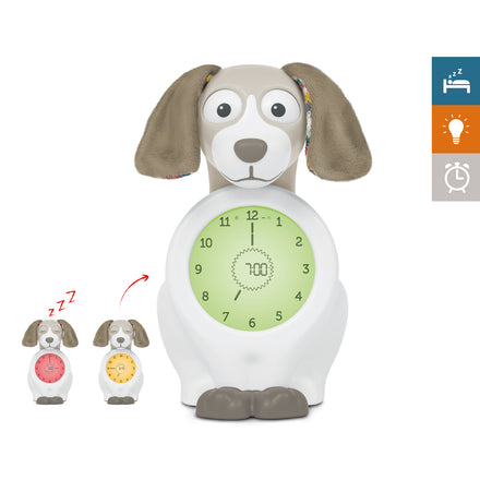 Zazu Davy the Dog slaaptrainer in taupe met kleurpictogrammen
