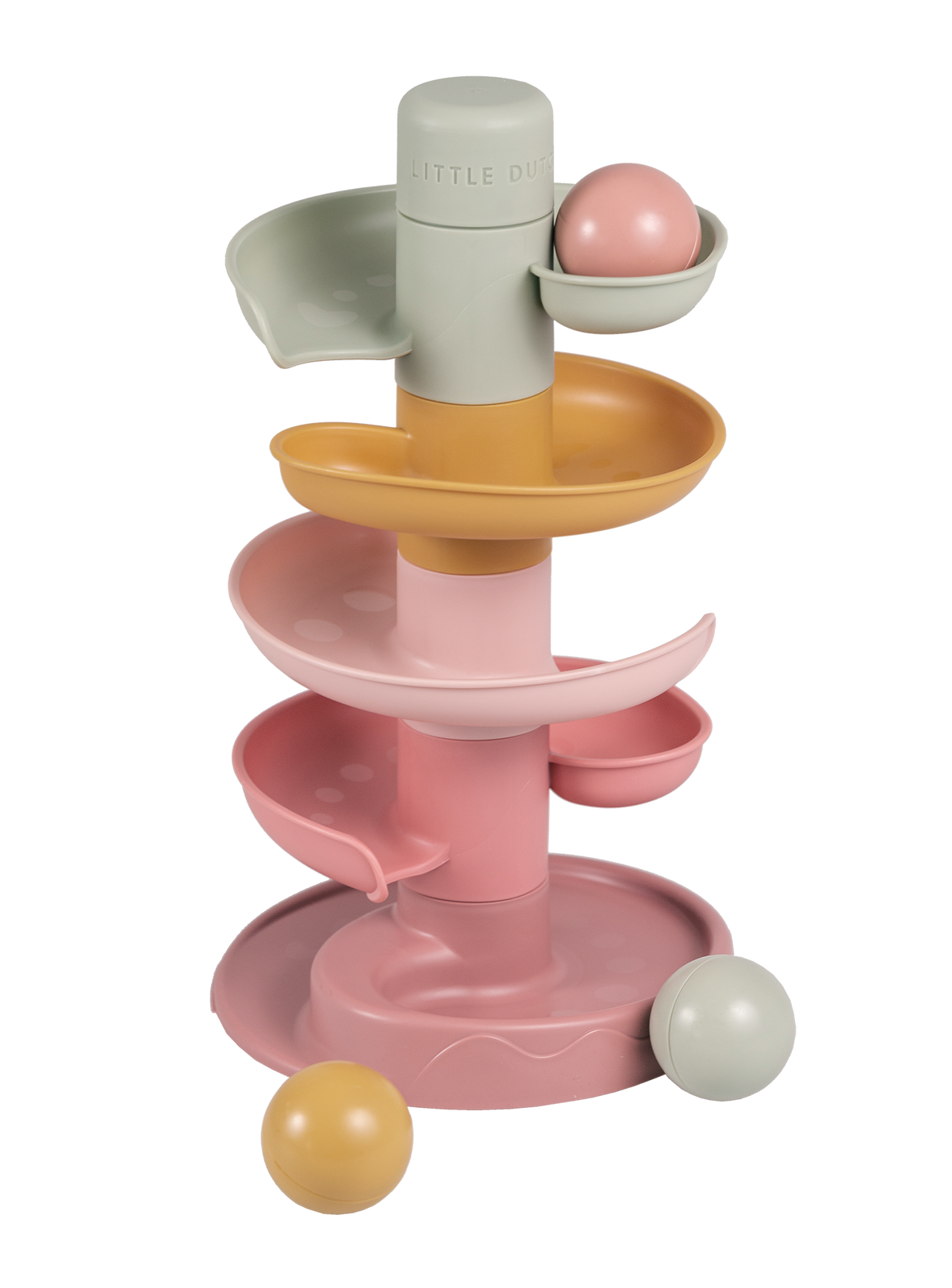 Little Dutch spiraaltoren pink met houten balletjes