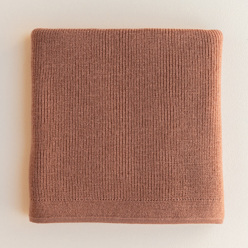 Hvid Deken Felix | Terracotta