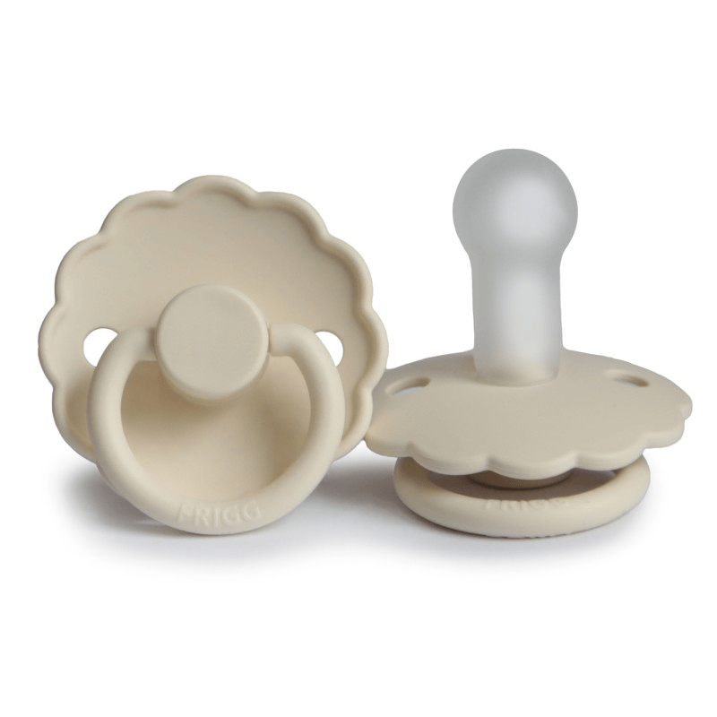 Frigg Daisy Siliconen Fopspeen 6+M Ronde | Cream