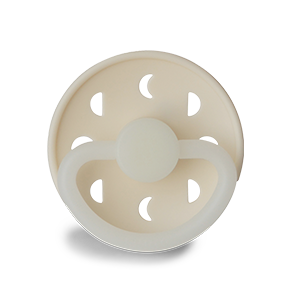 Frigg Moon Siliconen Fopspeen 6+M Rond | Cream Night