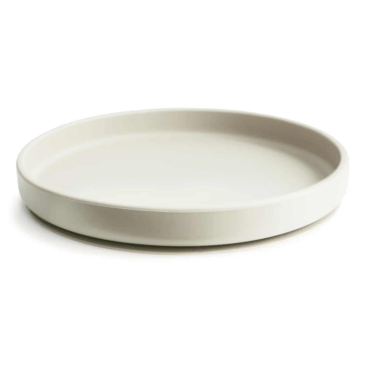 Mushie Silicone Bord Rond Met Zuignap | Ivory