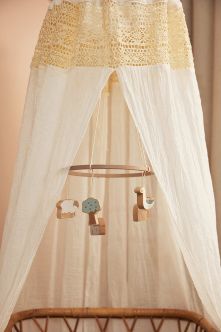 * Jollein Sluier Vintage 155cm | Boho Lace Ivory