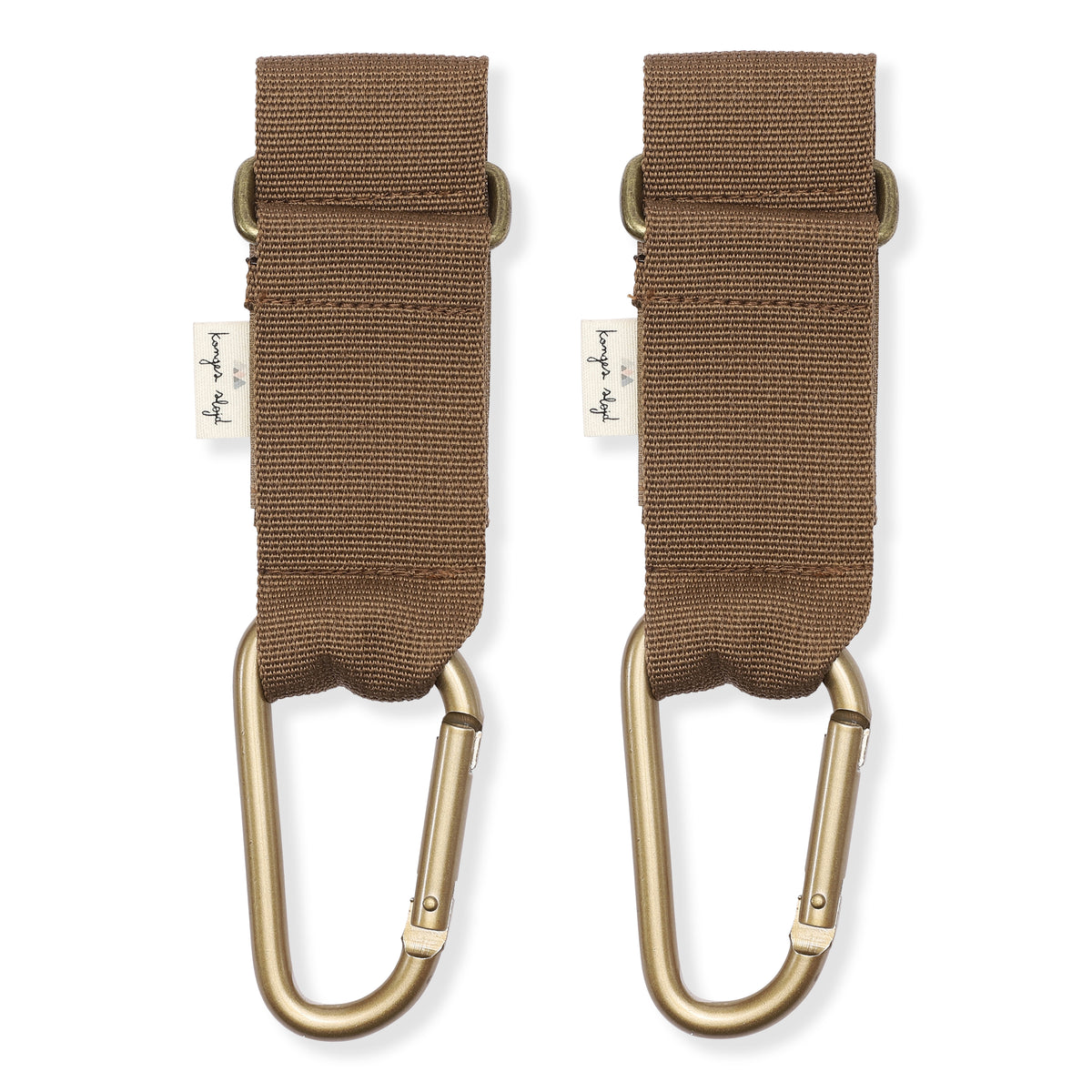 Konges Sløjd Stroller Strap in Walnut, handige haak voor je luiertas, te koop bij De Gele Flamingo
