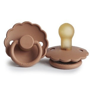 Frigg Daisy Latex Fopspeen 6+M Rond | Peach Bronze