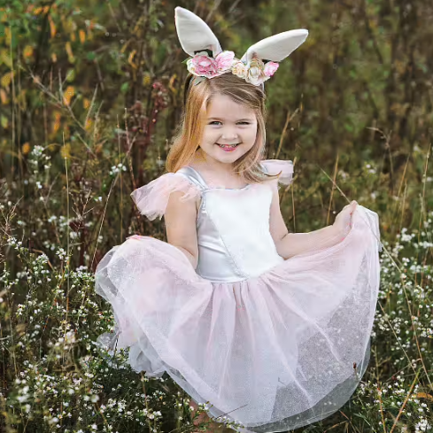 * Great Pretenders Woodland Konijnenjurk + Diadeem | 3-4 Jaar