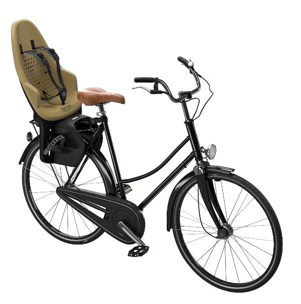 * Thule Yepp 2 Maxi Fietsstoel Achterop Bagagedrager Montage I Fennel Tan