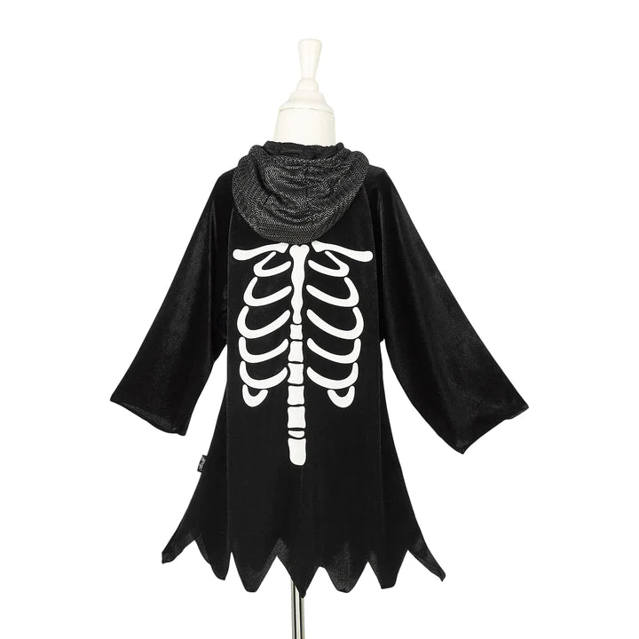 Souza Casper skeletcape voor kinderen van 3-4 jaar, vooraanzicht van de Halloweencape
