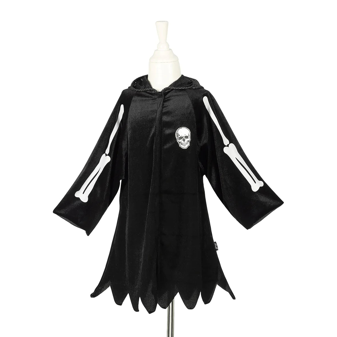 Souza Casper skeletcape voor kinderen van 3-4 jaar, vooraanzicht van de Halloweencape