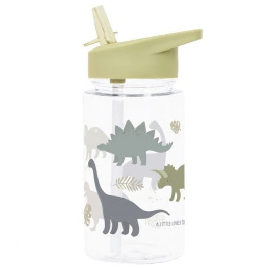A Little Lovely Company Drinkfles met Dinosaurussen-print, vooraanzicht