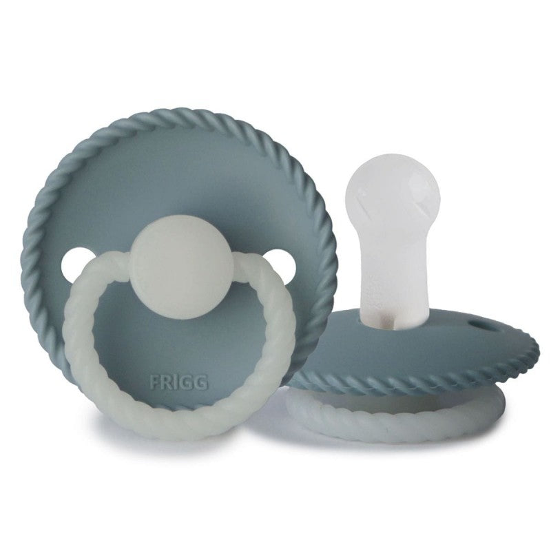 Frigg Rope Siliconen Fopspeen 6+M Rond| Stone Blue Night