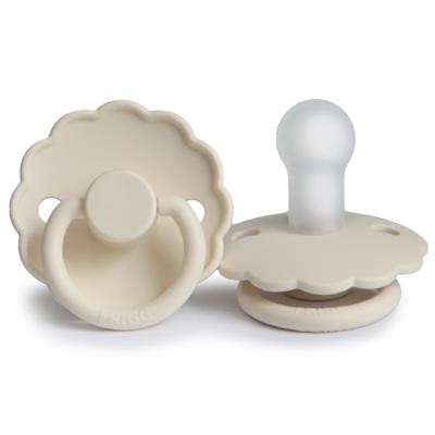 Daisy Siliconen Fopspeen 0-6M Ronde | Cream