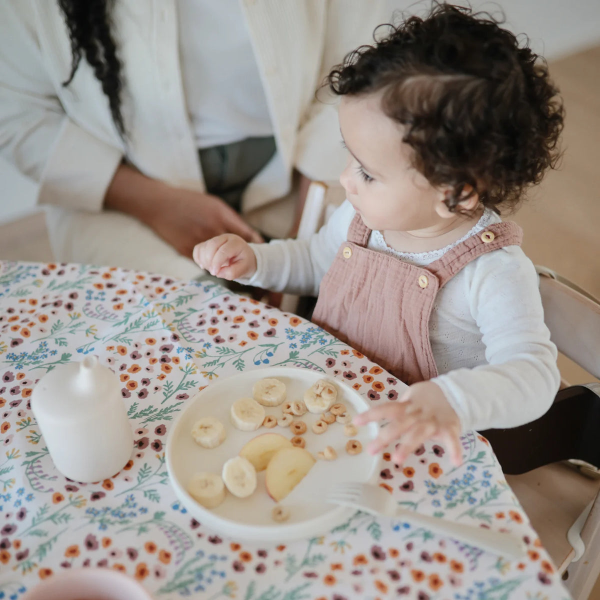 Mushie Silicone Bord Rond Met Zuignap | Ivory