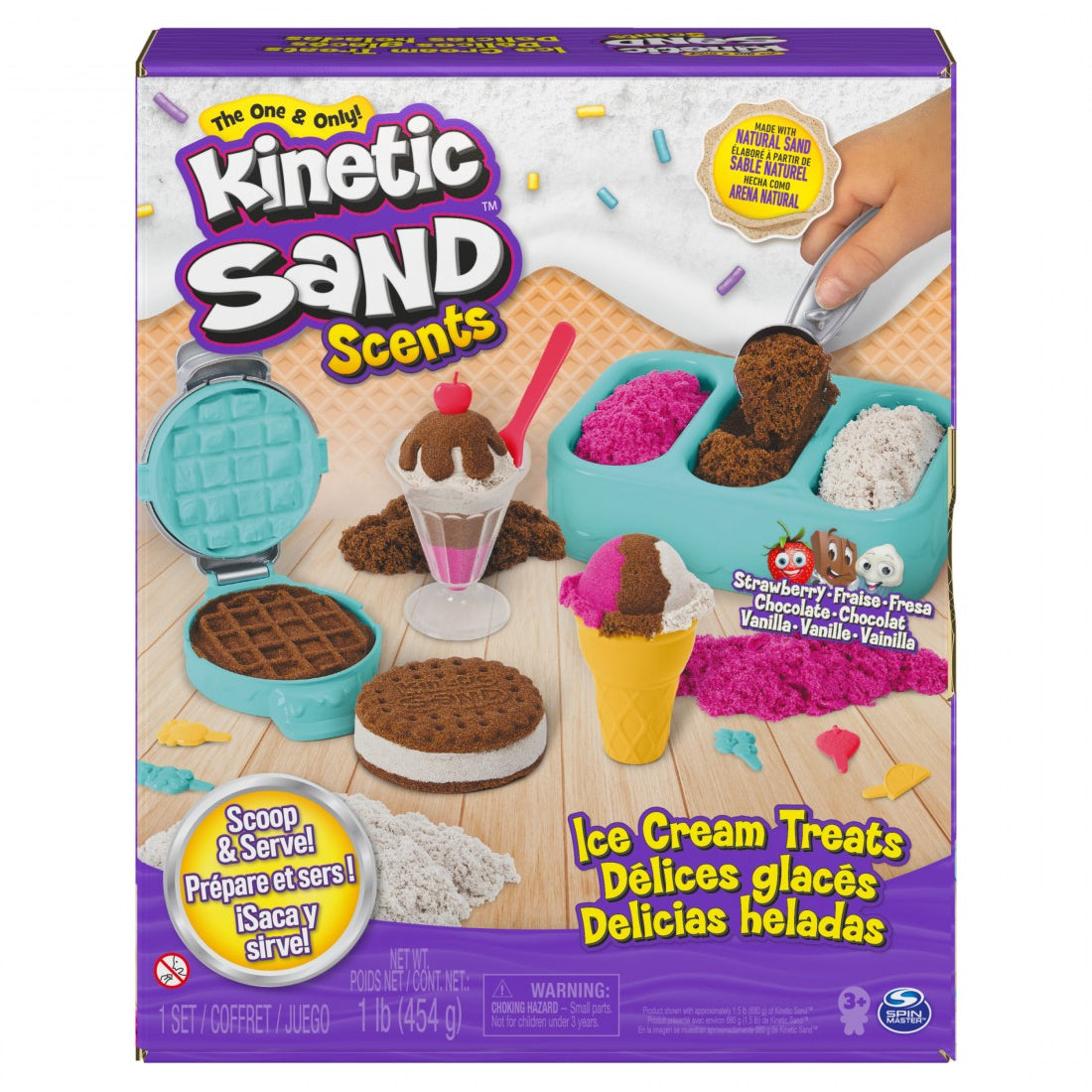 Kinetic Sand Ice Cream geurend kinetisch speelzand van 510 g bij De Gele Flamingo