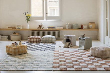 Lorena Canals machinewasbaar RugCycled Tapijt 120x160cm | Tiles Blue Sage