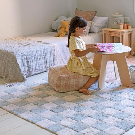 Lorena Canals machinewasbaar RugCycled Tapijt 120x160cm | Tiles Blue Sage