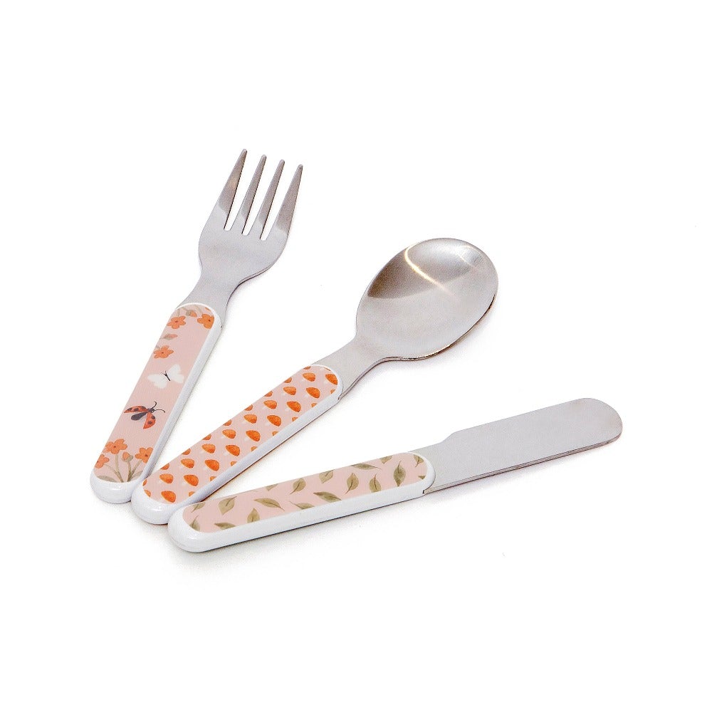 Petit Monkey Bestekset Animal Pink