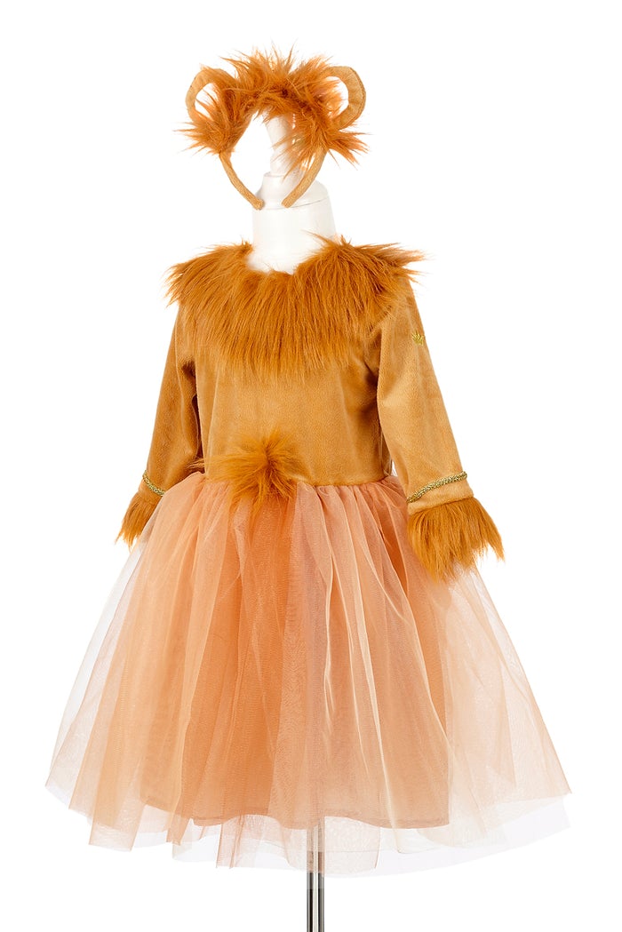 Souza Pippa leeuw verkleedpak met diadeem voor kinderen van 8 tot 10 jaar