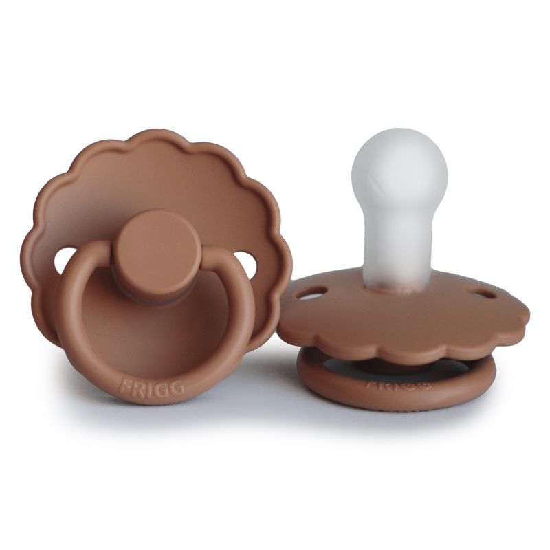 * Frigg Daisy Siliconen Fopspeen 0-6M Rond| Peach Bronze